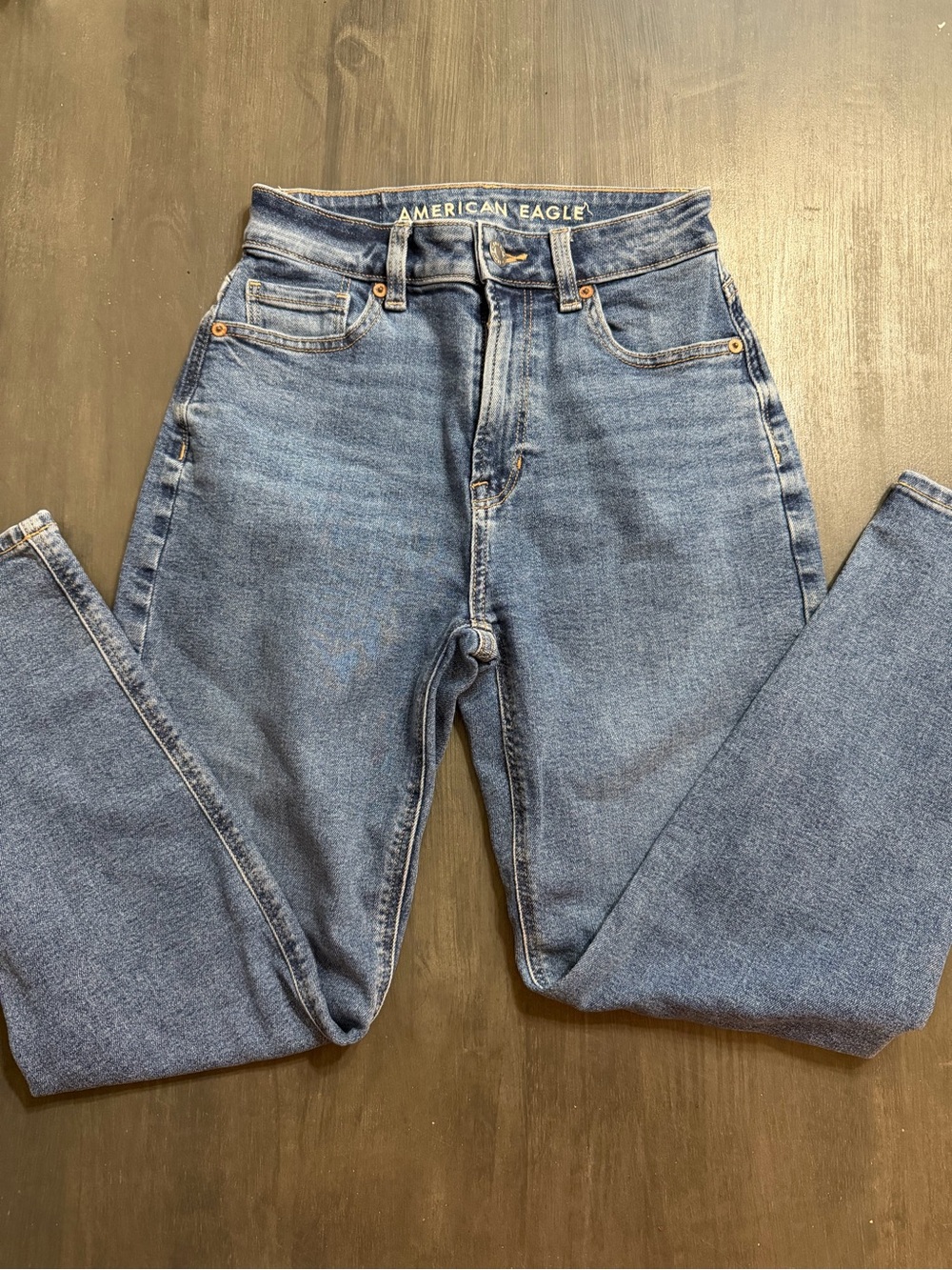 American Eagle 00 Short High Rise Skinny Jeans Stretch Medium Wash